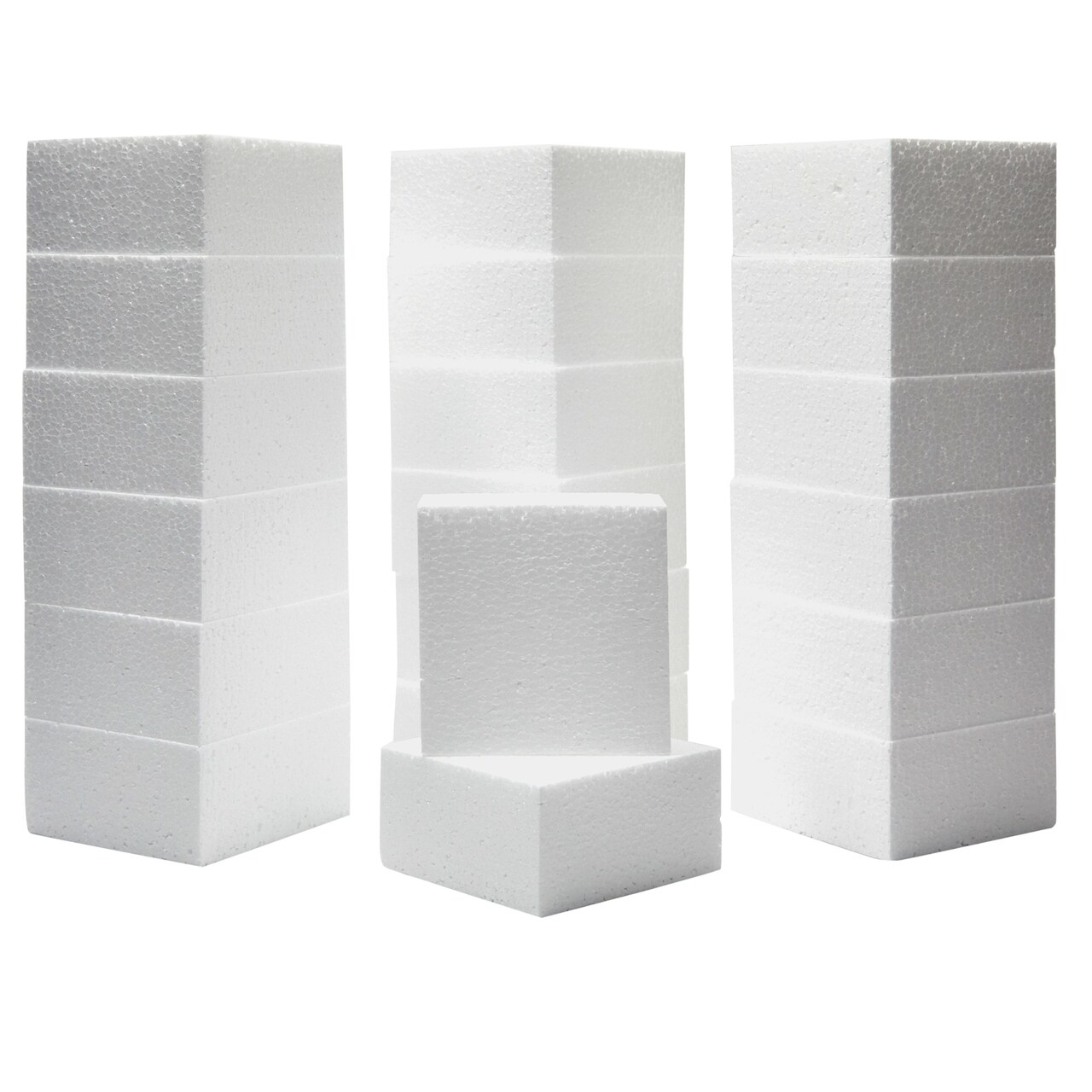 20 Pack Foam Blocks for Crafts, Polystyrene Brick Rectangles for